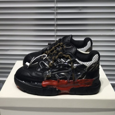 Maison Margiela 2019 Mm / Wm Leather Sneakers - 메종 마르지엘라 2019 남여공용 레더 스니커즈 MMS0032,Size(225-270),블랙