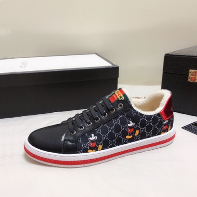Gucci 2019 Mens Leather Sneakers - 구찌 2019 남성용 레더 스니커즈 GUCS0547,Size(240 - 270),블랙