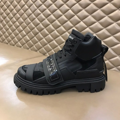 Dolce&Gabbana 2019 Mens Leather Sneakers  - 돌체앤가바나 2019  남성용 레더 스니커즈 DGS0144,Size(240 - 280),블랙