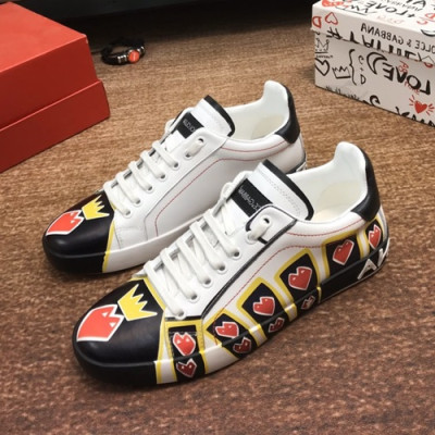 Dolce&Gabbana 2019 Mens Leather Sneakers  - 돌체앤가바나 2019  남성용 레더 스니커즈 DGS0147,Size(240 - 270),화이트