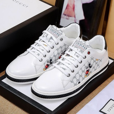 Gucci 2019 Mens Leather Sneakers - 구찌 2019 남성용 레더 스니커즈 GUCS0556,Size(240 - 270),화이트
