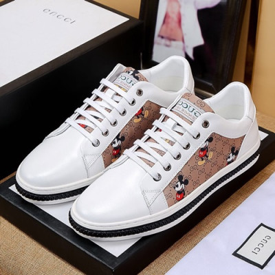 Gucci 2019 Mens Leather Sneakers - 구찌 2019 남성용 레더 스니커즈 GUCS0557,Size(240 - 270),화이트
