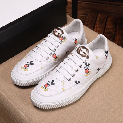 Gucci 2019 Mens Leather Sneakers - 구찌 2019 남성용 레더 스니커즈 GUCS0559,Size(240 - 270),화이트