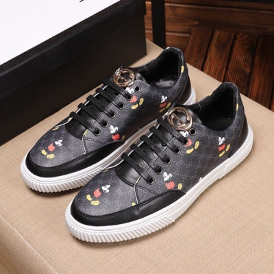 Gucci 2019 Mens Leather Sneakers - 구찌 2019 남성용 레더 스니커즈 GUCS0560,Size(240 - 270),블랙
