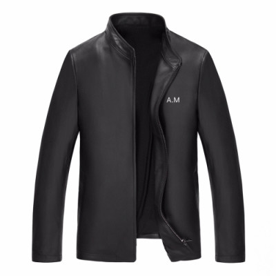 Armani 2019 Mens Business Leather Jacket - 알마니 2019 남성 비지니스 가죽 자켓 Arm0449x.Size(m - 3xl).블랙
