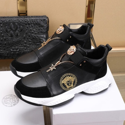 Versace 2019 Mens Leather Sneakers - 베르사체 2019 남성용 레더 스니커즈 VERS0264,Size (240 - 270).블랙