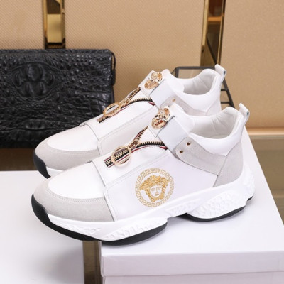 Versace 2019 Mens Leather Sneakers - 베르사체 2019 남성용 레더 스니커즈 VERS0265,Size (240 - 270).화이트