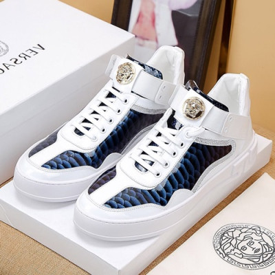 Versace 2019 Mens Leather Sneakers - 베르사체 2019 남성용 레더 스니커즈 VERS0266,Size (240 - 270).화이트