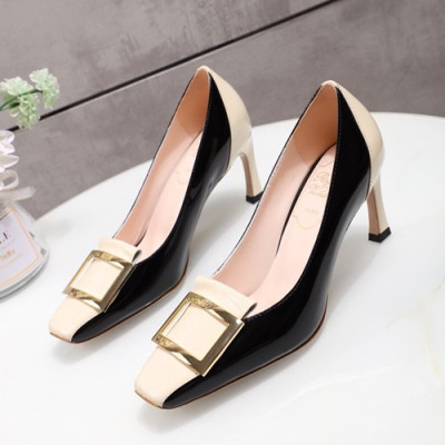 Roger Vivier 2019 Ladies Leather High Heel Pumps - 로저비비에 2019 여성용 하이힐 펌프스 RVS0136.Size(225 - 245).블랙