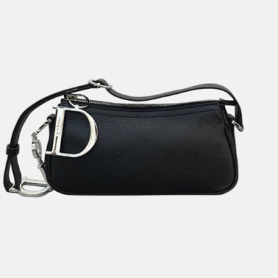 Dior 2019 Leather Shoulder Bag,23CM - 디올 2019 레더 여성용 숄더백  DIOB0477,23CM,블랙