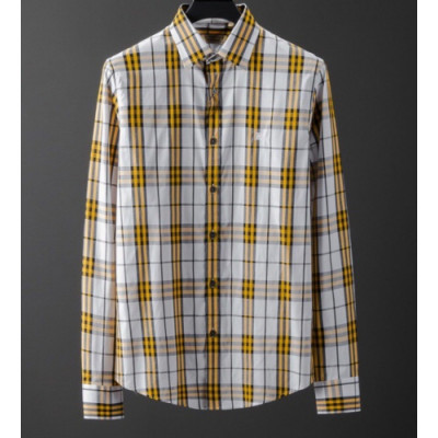 Burberry 2019 Mens Vintage Logo Cotton shirt - 버버리 2019 남성 빈티지 로고 코튼 셔츠 Bur01566x.Size(m - 3xl).옐로우
