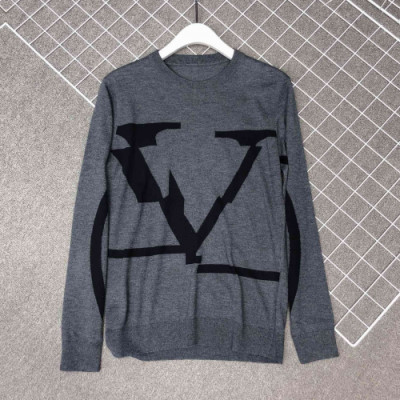 Valentino 2019 monogram Crew neck Sweater - 발렌티노 2019 남성 모노그램 크루넥 스웨터 Val0285x.Size (m - 3xl).그레이