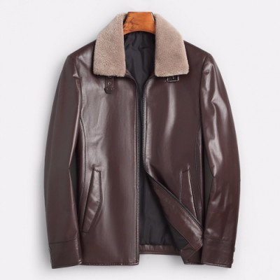 Burberry 2019 Mens Casual Leather Jacket - 버버리 2019 남성 캐쥬얼 가죽 자켓 Bur01573x.Size(m - 3xl).브라운