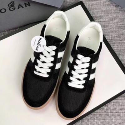Hogan 2019 Ladies Leather Sneakers - 호간 2019 여성용 레더 스니커즈 HOGS0001.Size(225 - 250).블랙