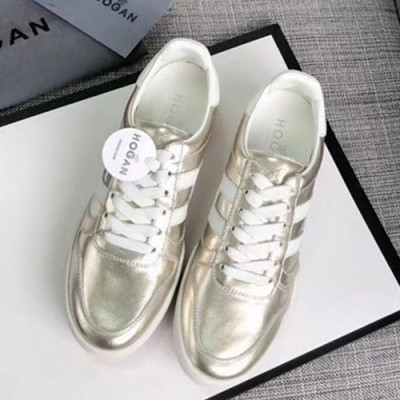 Hogan 2019 Ladies Leather Sneakers - 호간 2019 여성용 레더 스니커즈 HOGS0005.Size(225 - 250).실버