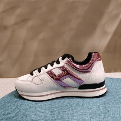 Hogan 2019 Ladies Leather Sneakers - 호간 2019 여성용 레더 스니커즈 HOGS0024,Size(225 - 245).화이트