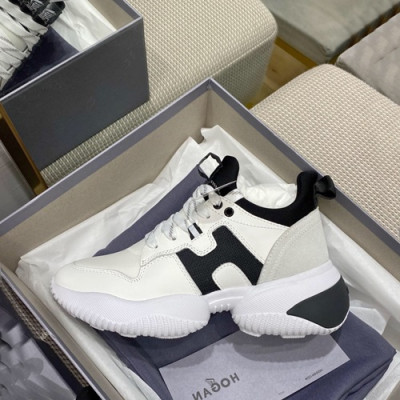 Hogan 2019 Ladies Leather Sneakers - 호간 2019 여성용 레더 스니커즈 HOGS0026,Size(225 - 245).화이트