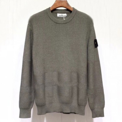 [매장판]Stone Island 2019 Mens Casual Oversize Wool Sweater - 스톤아일랜드 2019 남성 캐쥬얼 오버사이즈 울 스웨터 Sto0067x.Size(m - 2xl).카키