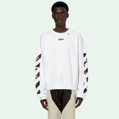 Off-white 2019 Mm/Wm Logo Cotton Oversize HoodT - 오프화이트 2019 남자 로고 코튼 오버사이즈 후드티 Off0241x.Size(xs - l).화이트