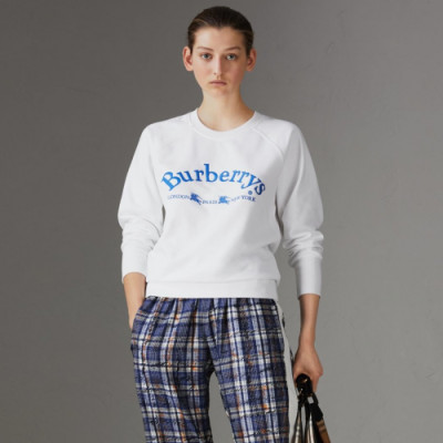 [매장판]Burberry 2019 Mm/Wm Logo Cotton Tshirt - 버버리 2019 남자 로고 코튼 긴팔티 Fen01587x.Size(s - xl).화이트
