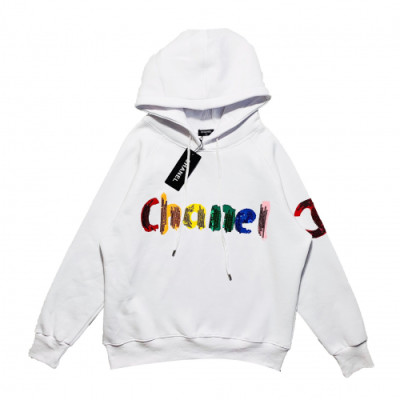Chanel 2019 Mm/Wm Logo Oversize Cotton HoodT - 샤넬 2019 남자 로고 오버사이즈 코튼 기모 후드티 Cha0490x.Size(s - l).화이트