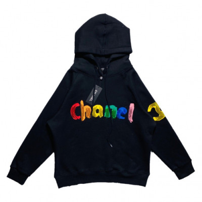 Chanel 2019 Mm/Wm Logo Oversize Cotton HoodT - 샤넬 2019 남자 로고 오버사이즈 코튼 기모 후드티 Cha0491x.Size(s - l).블랙