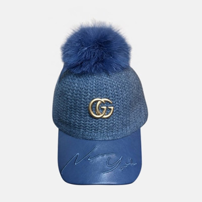 Gucci 2019 Ladies Knit & Fox Fur Cap - 구찌 2019 여성용 니트 & 폭스퍼 모자 GUCM0014, 블루