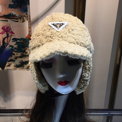 Prada 2019 Ladies Lambs Wool Cap - 프라다 2019 여성용 램스울 모자 PRAM0002, 베이지