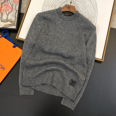 Louis vuitton 2019 Mens Basic Crew-neck Wool Sweater - 루이비통 2019 남성 베이직 크루넥 스웨터 Lou01446x.Size (m - 3xl).그레이