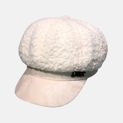 Dior 2019 Ladies Lambs Wool  Cap - 디올 2019 여성용 램스울 모자 DIOM0011, 화이트