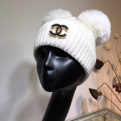 Chanel 2019 Ladies Knit Cap - 샤넬 2019 여성용 니트 모자 CHAM0058, 화이트