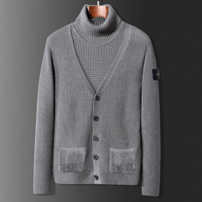 [매장판]Stone Island 2019 Mens Casual Turtle-neck Sweater - 스톤아일랜드 2019 남성 캐쥬얼 터틀넥 스웨터 Sto0091x.Size(m - 3xl).그레이