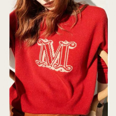 [매장판]Maxmara 2019 Ladies Crew-neck Wool Sweater - 막스마라 2019 여성 크루넥 울 스웨터 Max0040x.Size(s - l).레드