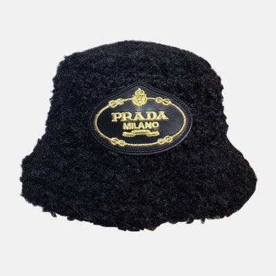 Prada 2019 Ladies Lambs Wool Cap - 프라다 2019 여성용 램스울 모자 PRAM0003, 블랙