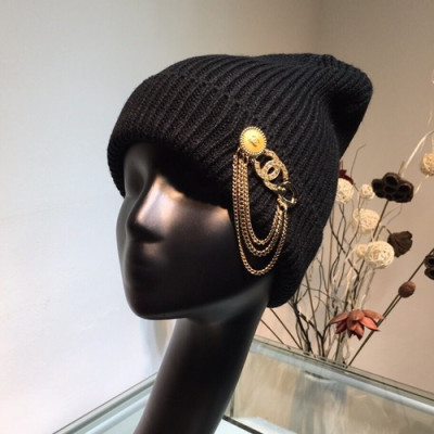 Chanel 2019 Ladies Knit Cap - 샤넬 2019 여성용 니트 모자 CHAM0113, 블랙