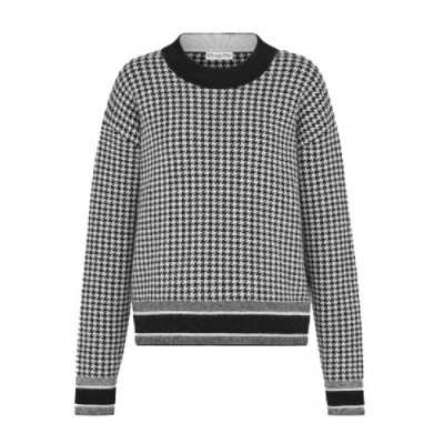 Dior 2019 Womens Retro Logo Crew-neck Sweater - 디올 2019 여성 레트로 로고 크루넥 스웨터 Dio0437x.Size(s - l).블랙