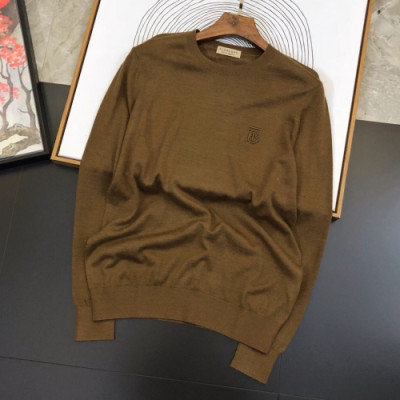 Burberry 2019 Mens Retro Logo Crew-neck Wool Sweater - 버버리 2019 남성 레트로 로고 크루넥 울 스웨터 Bur01634x.Size(m - 2xl).브라운