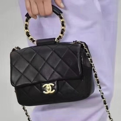 Chanel 2019 Woman Leather Tote Shoulder Bag 18CM - 샤넬 2019 여성용 레더 토트 숄더백,CHAB1342,18CM,블랙