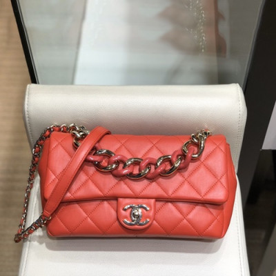 Chanel 2019 Woman Leather Tote Shoulder Bag 27CM - 샤넬 2019 여성용 레더 토트 숄더백,CHAB1346,27CM,레드