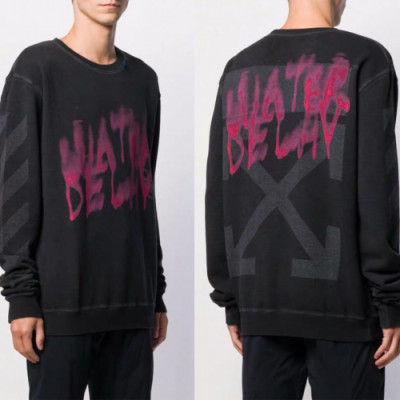 Off-white 2019 Mm/Wm Logo Cotton Oversize HoodT - 오프화이트 2019 남자 로고 코튼 오버사이즈 후드티 Off0250x.Size(xs - l).다크그레이