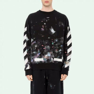 Off-white 2019 Mm/Wm Logo Cotton Oversize HoodT - 오프화이트 2019 남자 로고 코튼 오버사이즈 후드티 Off0251x.Size(xs - l).블랙