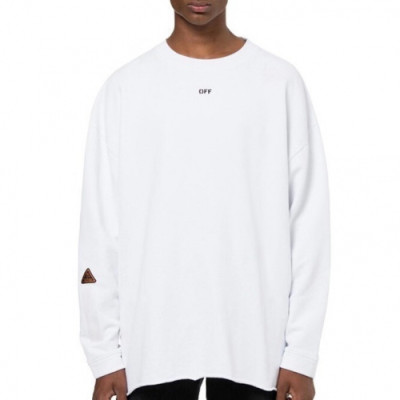 Off-white 2019 Mm/Wm Logo Cotton Oversize HoodT - 오프화이트 2019 남자 로고 코튼 오버사이즈 후드티 Off0256x.Size(xs - l).화이트