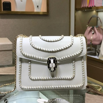 Bvlgari 2019 Serpenti Chain Shoulder Bag,20CM - 불가리 2019 세르펜티 체인 숄더백,BVLB0174,20cm,화이트