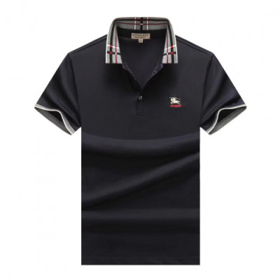 [매장판]Burberry 2019 Mens Logo Silket Short Sleeved Polo Tshirt - 버버리 2019 남성 로고 실켓 폴로 반팔티 Bur01643x.Size(m - 3xl).블랙