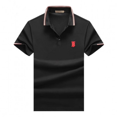 [매장판]Burberry 2019 Mens Logo Silket Short Sleeved Polo Tshirt - 버버리 2019 남성 로고 실켓 폴로 반팔티 Bur01646x.Size(m - 3xl).블랙