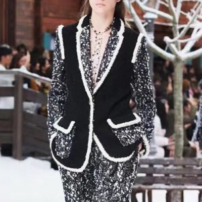 Chanel 2019 Womens Classic Tweed Jacket - 샤넬 2019 여성 클래식 트위드 자켓 Cha0500x.Size(s - l).블랙