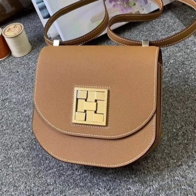 Hermes 2019 Mosaic Epsom Leather Mini Shoulder Bag - 에르메스 2019 모자이크 엡송 레더 여성용 미니 숄더백 HERB0790, 카멜(금장)