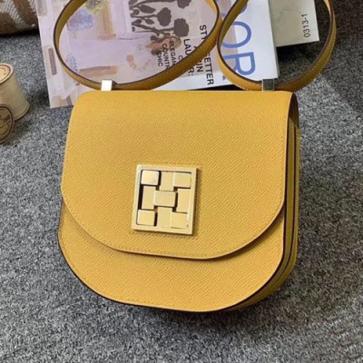 Hermes 2019 Mosaic Epsom Leather Mini Shoulder Bag - 에르메스 2019 모자이크 엡송 레더 여성용 미니 숄더백 HERB0791, 옐로우(금장)