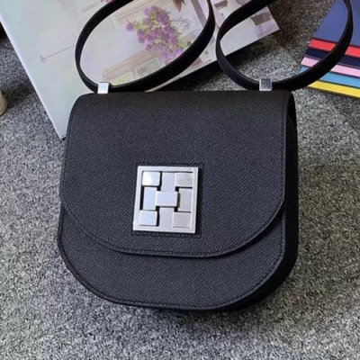 Hermes 2019 Mosaic Epsom Leather Mini Shoulder Bag - 에르메스 2019 모자이크 엡송 레더 여성용 미니 숄더백 HERB0792, 블랙(은장)