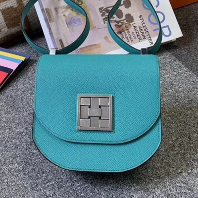 Hermes 2019 Mosaic Epsom Leather Mini Shoulder Bag - 에르메스 2019 모자이크 엡송 레더 여성용 미니 숄더백 HERB0795, 민트(은장)
